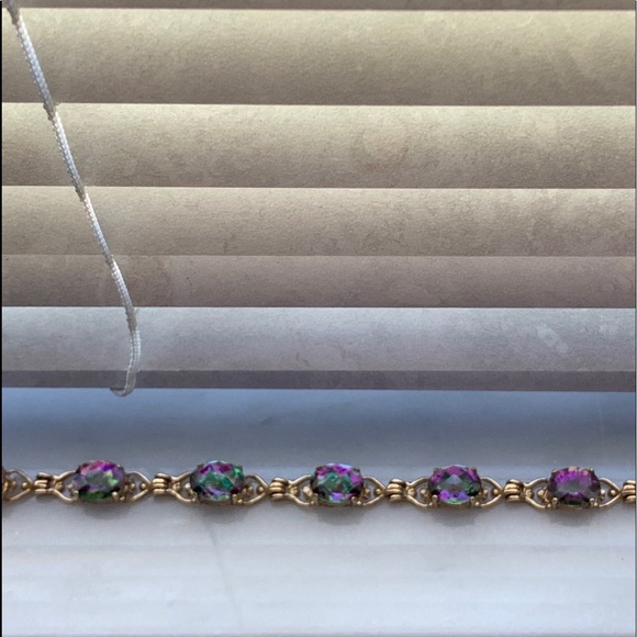 NWT 14KY Mystic Topaz Bracelet - Picture 3 of 6